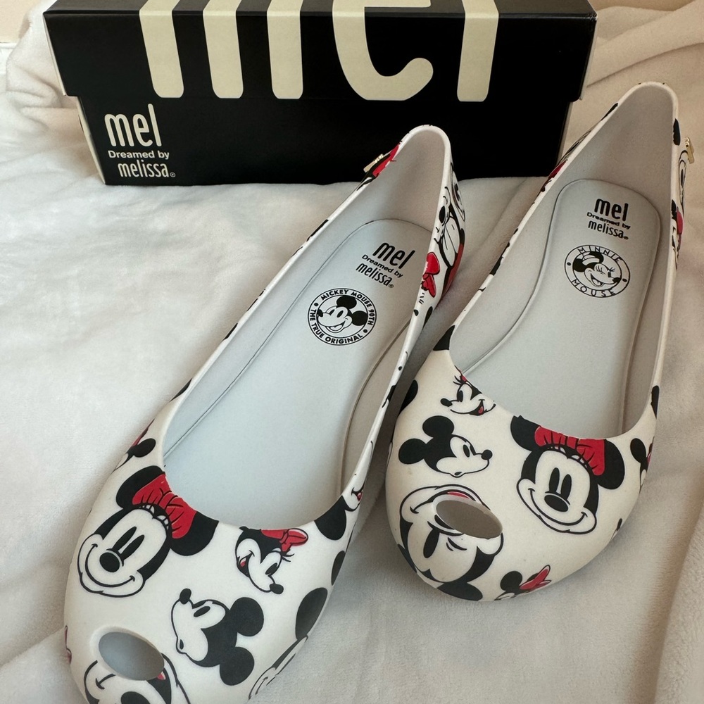 Mel Dreamed by Melissa Minnie Mouse and Mickey girls shoes